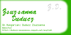 zsuzsanna duducz business card